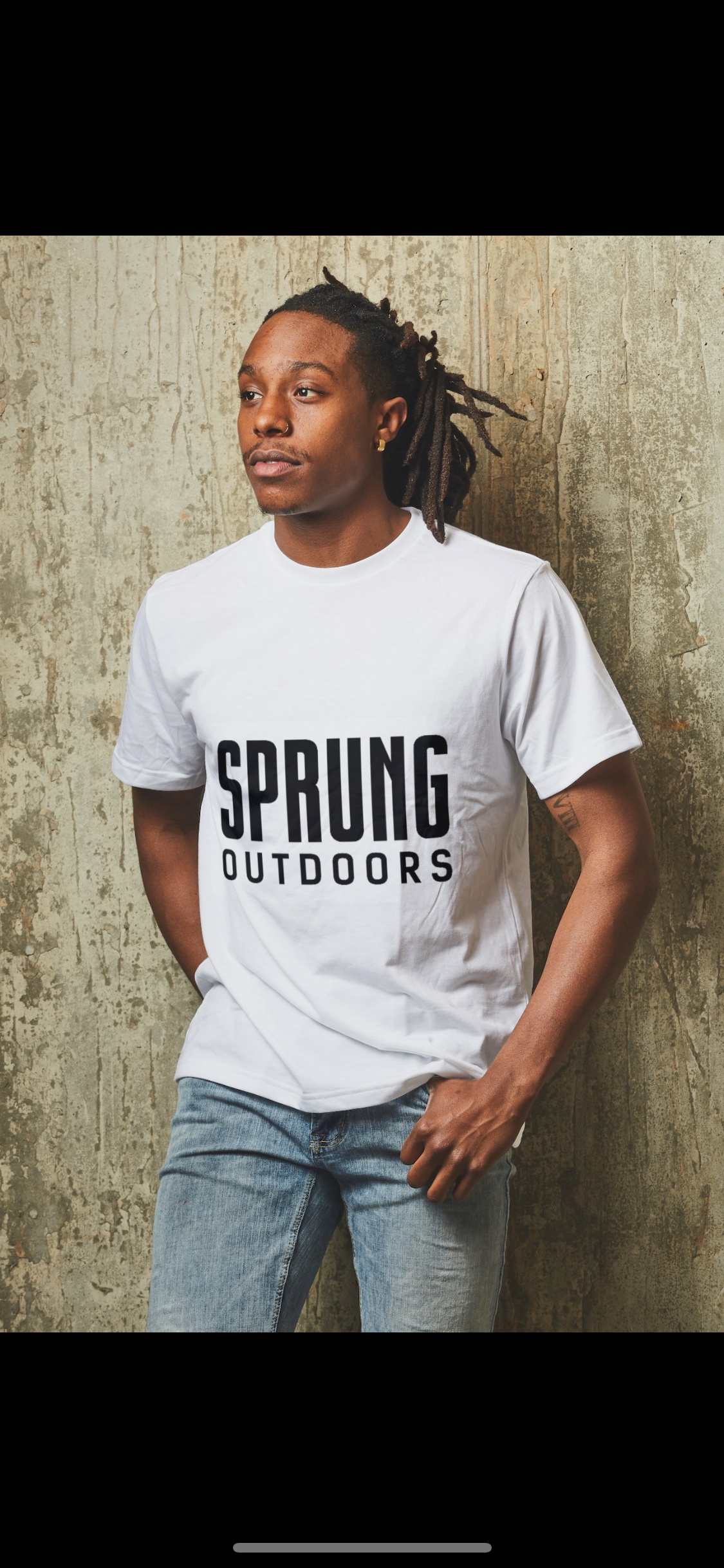 Sprung Outdoors ® with Text Tshirt Spring Collection Australia Sprung Outdoors 