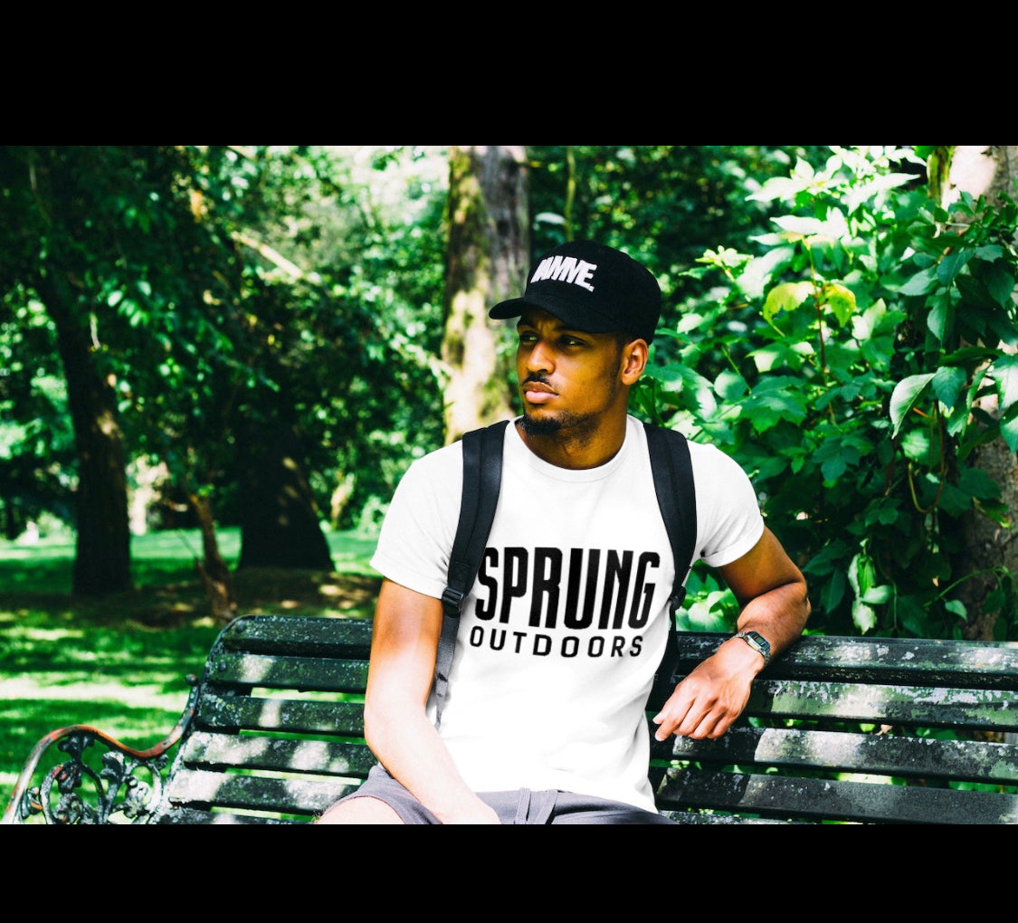 Sprung Outdoors ® with Text Tshirt Spring Collection Australia Sprung Outdoors 