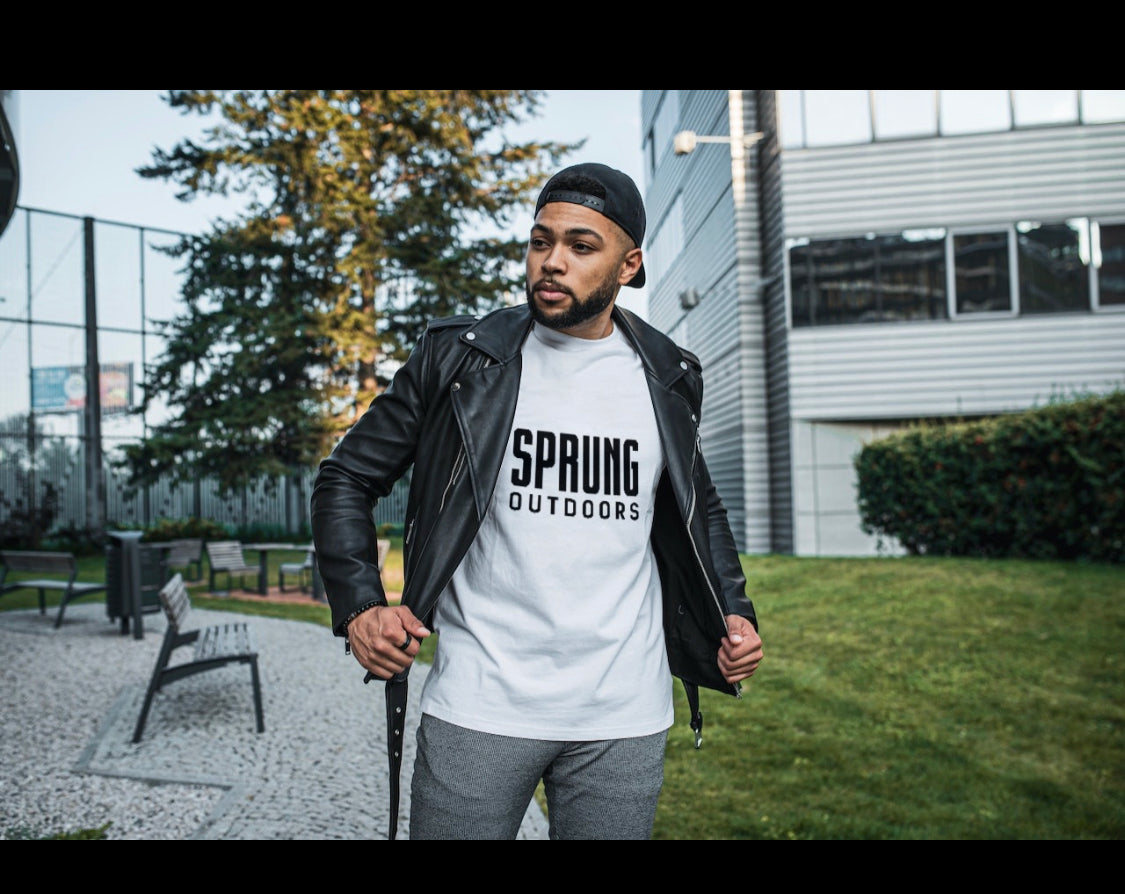 Sprung Outdoors ® with Text Tshirt Spring Collection Australia Sprung Outdoors 