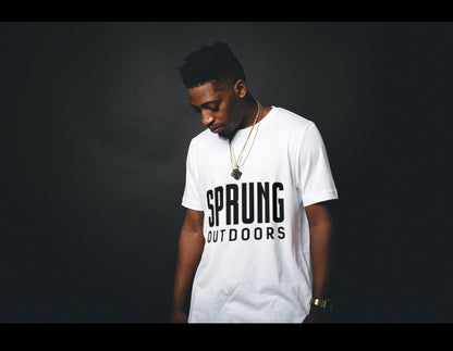 Sprung Outdoors ® with Text Tshirt Spring Collection Australia Sprung Outdoors 