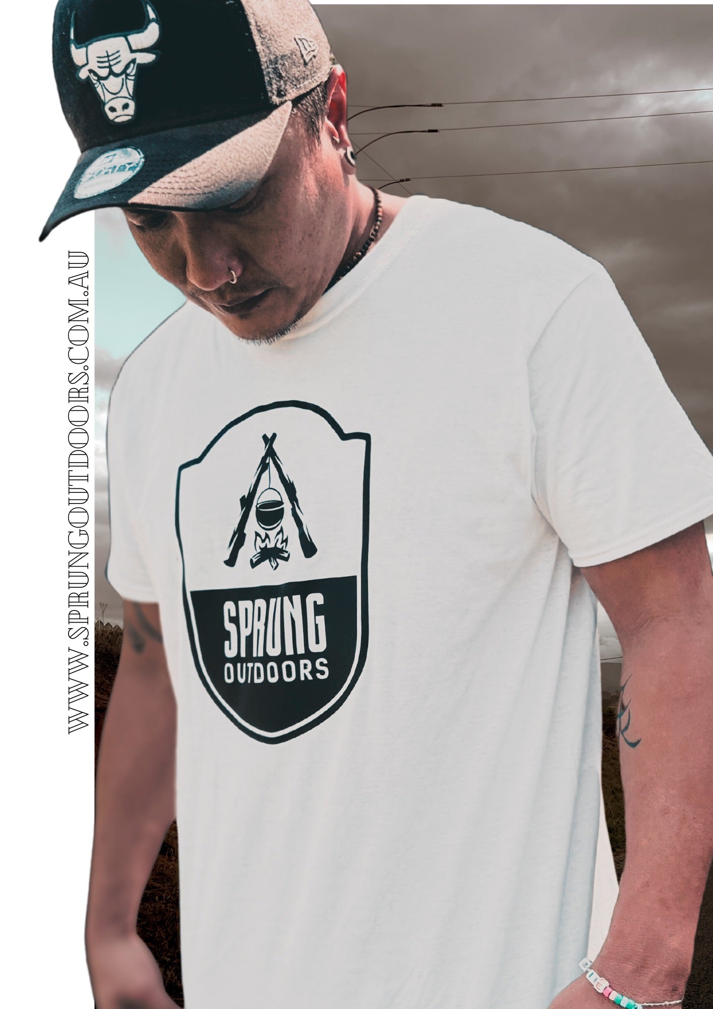 Sprung Outdoors ® with Text - Tshirt Spring Collection - Sweatshirt - Outdoor - Apparel - StreetwearAustralia Sprung Outdoors