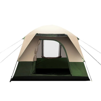 Weisshorn Family Camping Tent 4 Person Hiking Beach Tents Green - Sprung Outdoors 