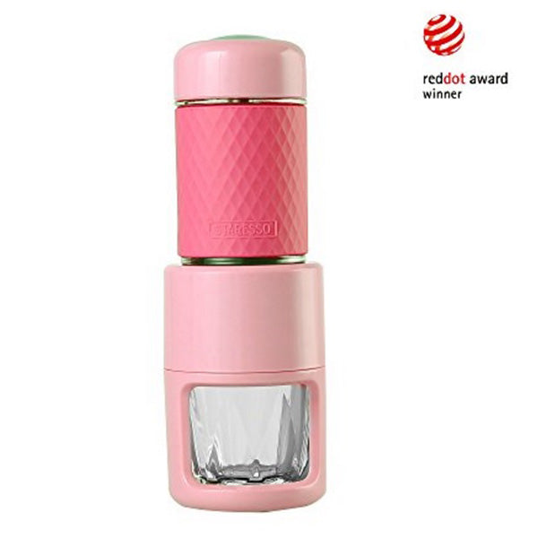 STARESSO Coffee Maker Red Dot Award Winner Portable Espresso Cappuccino Quick Cold Brew Manual Coffee Maker Machines All in One - Pink - Sprung Outdoors 