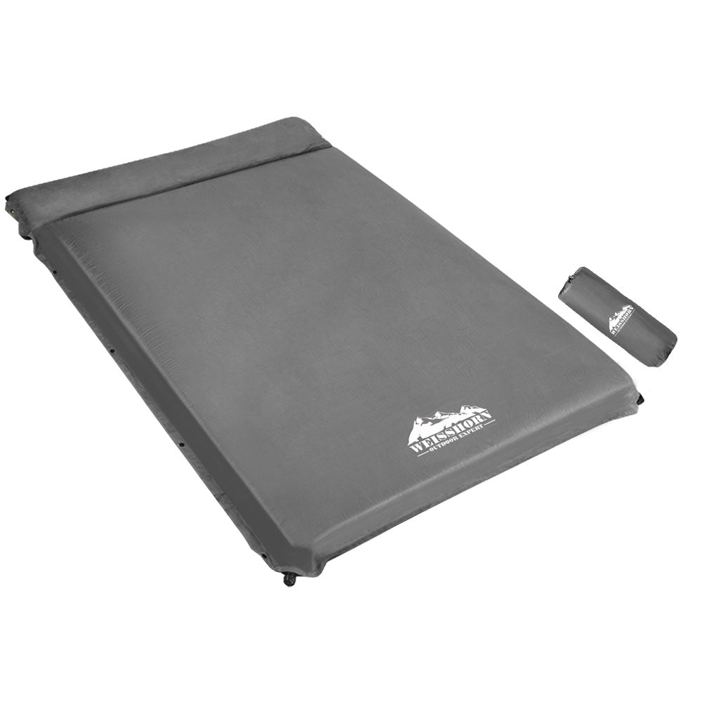 Weisshorn Double Size Self Inflating Mattress - Grey - Sprung Outdoors 