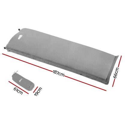 Weisshorn Single Size Self Inflating Matress - Grey - Sprung Outdoors 