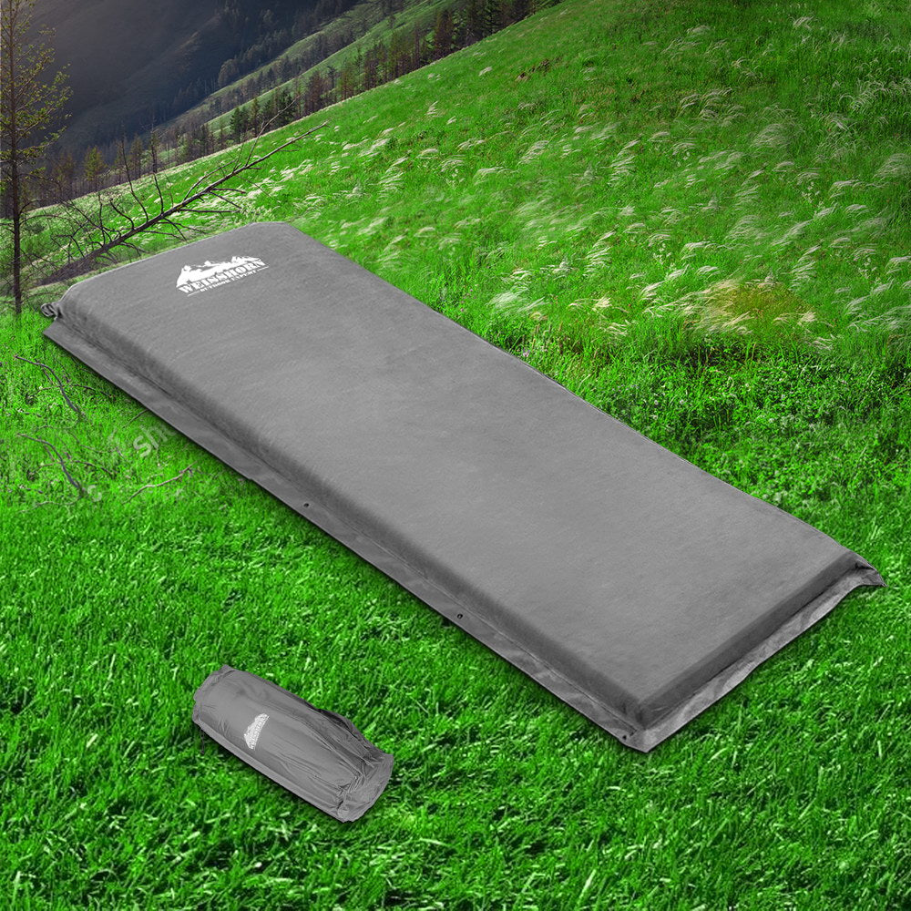 Weisshorn Single Size Self Inflating Matress - Grey - Sprung Outdoors 