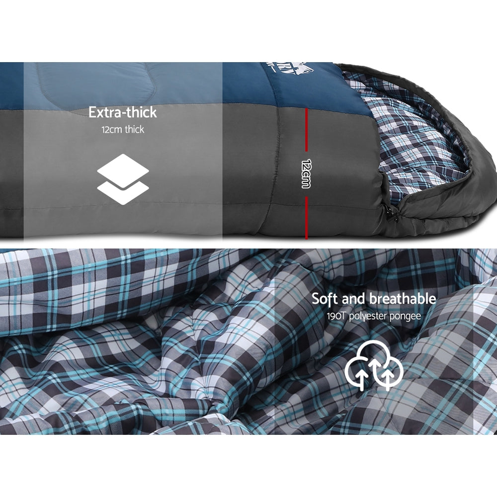 Weisshorn Sleeping Bag Camping Hiking Tent Winter Outdoor Comfort 0 Degree Navy Sprung Outdoors 