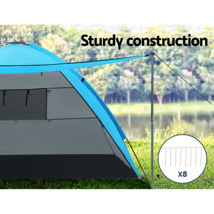 Weisshorn Camping Tent Beach Tents Hiking Sun Shade Shelter Fishing 2-4 Person Sprung Outdoors 