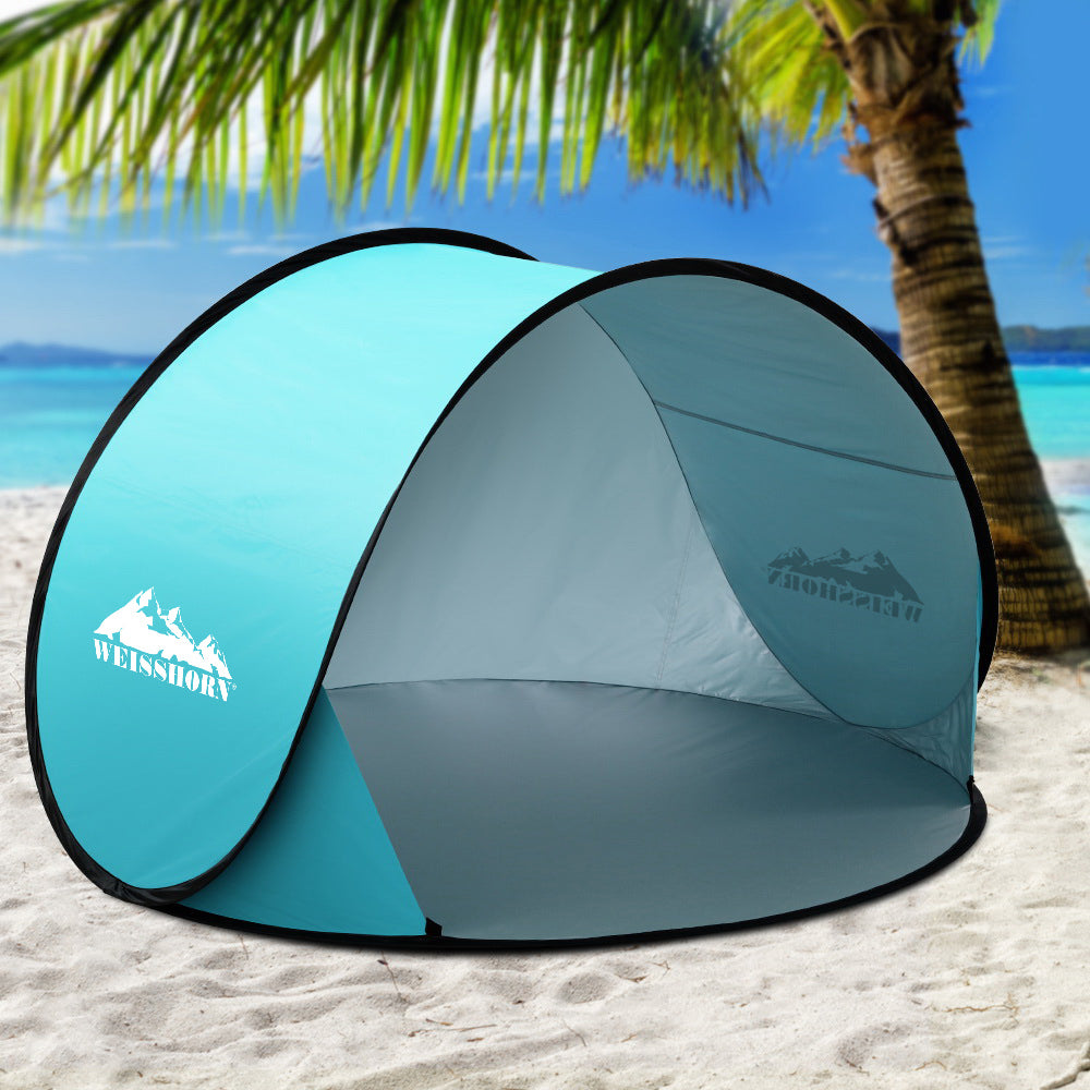 Weisshorn Pop Up Beach Tent Camping Portable Sun Shade Shelter Fishing Sprung Outdoors 