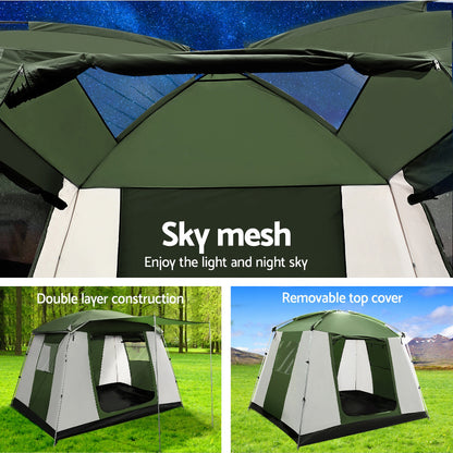 Weisshorn Camping Tent 6 Person Tents Family Hiking Dome Sprung Outdoors 