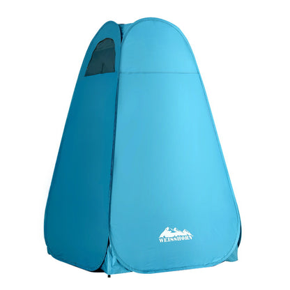 Weisshorn Pop-up Shower Tent Camping Outdoor Toilet Privacy Change Room Blue - Sprung Outdoors 