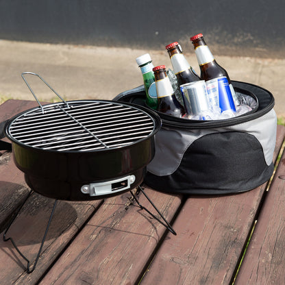 Havana Outdoors 2-IN-1 BBQ Grill Cooler Combo Set Outdoor Camping Picnic - Sprung Outdoors 