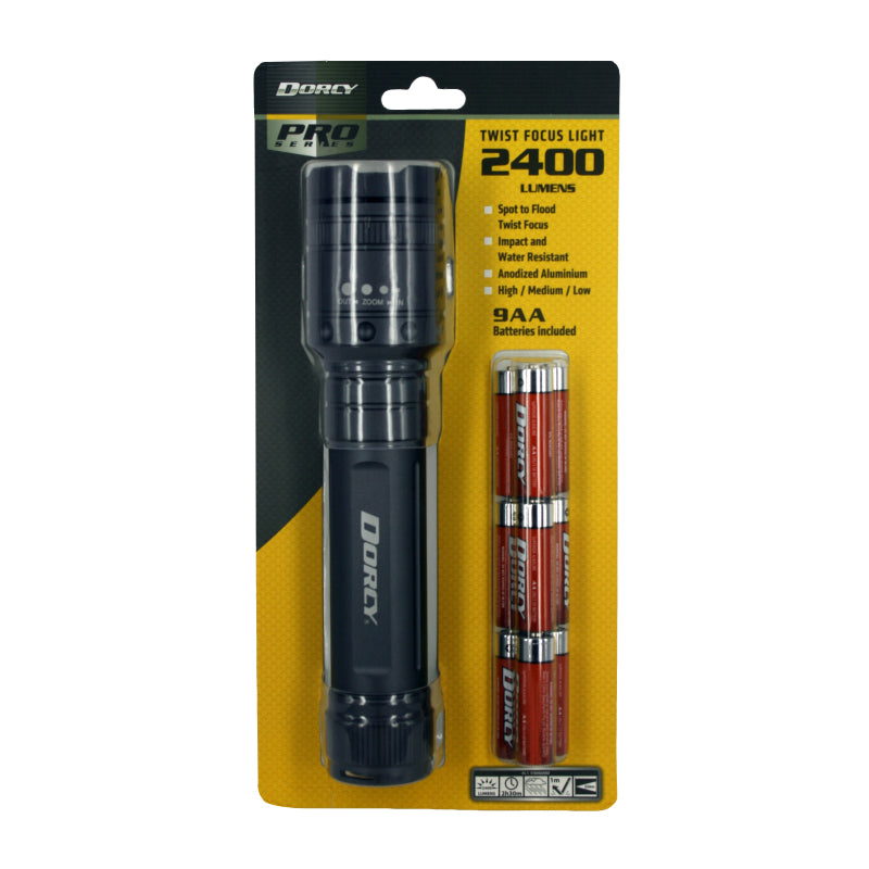 DORCY 2400 Lumen Twist Torch Sprung Outdoors 