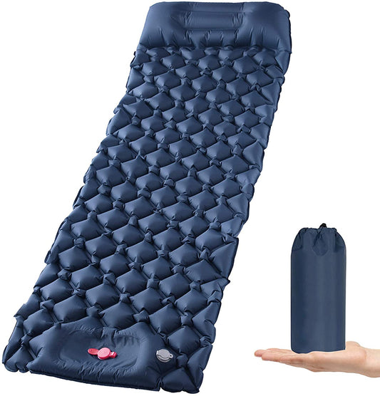 Ultralight Inflatable Camping Sleeping Pad with Pillow for Travelling and Hiking - Sprung Outdoors 