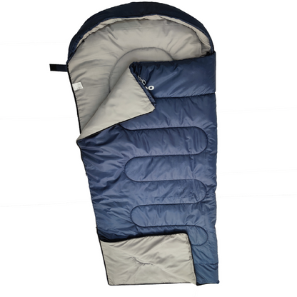 KILIROO Sleeping Bag 350GSM Navy Blue Sprung Outdoors 