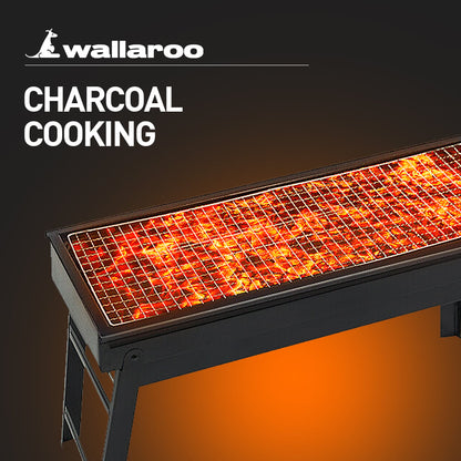 Wallaroo Portable Charcoal BBQ Grill Barbecue Sprung Outdoors 