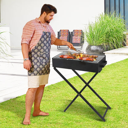 Wallaroo Charcoal BBQ Grill - Adjustable Height Sprung Outdoors 