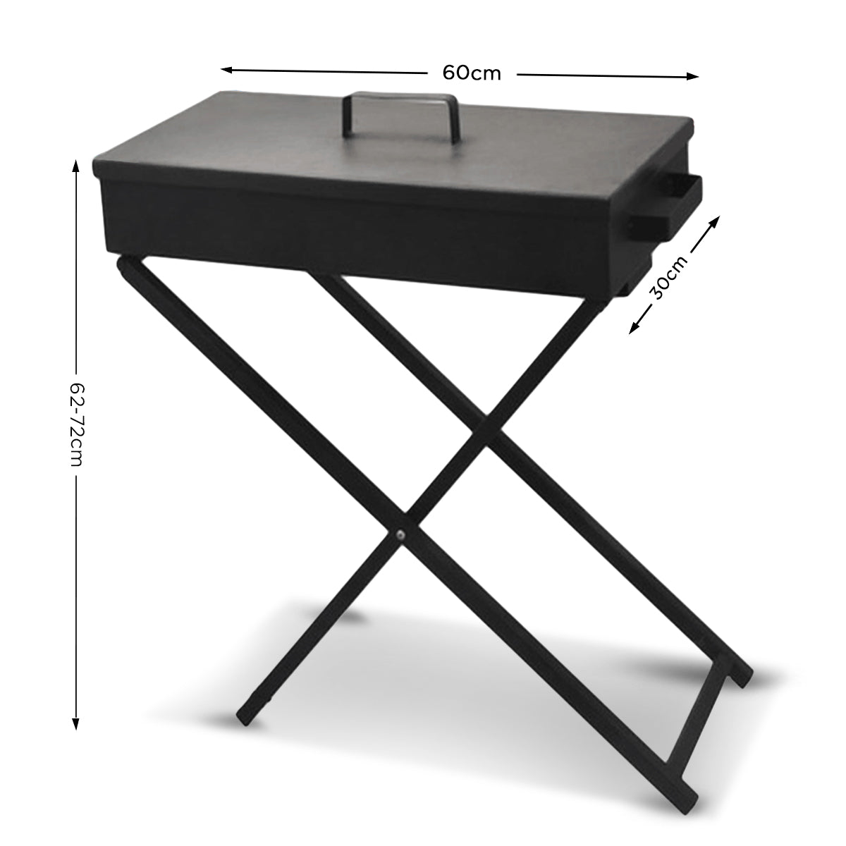 Wallaroo Charcoal BBQ Grill - Adjustable Height Sprung Outdoors 