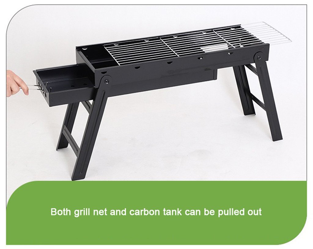 Foldable Portable BBQ Charcoal Grill Barbecue Camping Hibachi Picnic Sprung Outdoors 