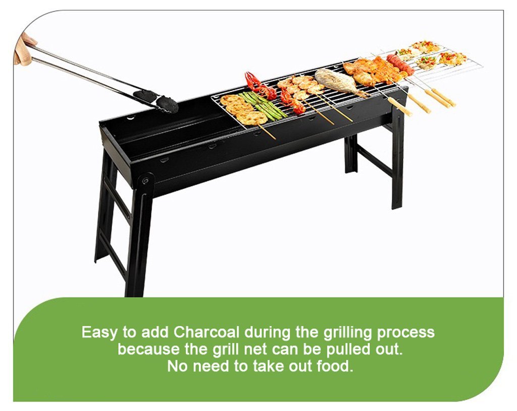 Foldable Portable BBQ Charcoal Grill Barbecue Camping Hibachi Picnic Sprung Outdoors 