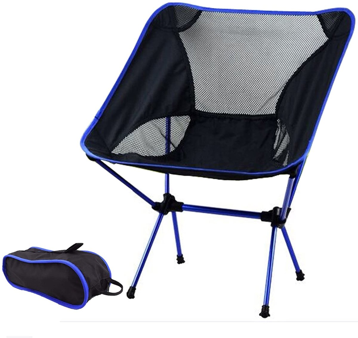 Ultralight Aluminum Alloy Folding Camping Camp Chair Outdoor Hiking Blue Sprung Outdoors 