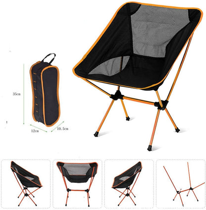 Ultralight Aluminum Alloy Folding Camping Camp Chair Outdoor Hiking Red Sprung Outdoors 