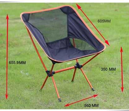 Ultralight Aluminum Alloy Folding Camping Camp Chair Outdoor Hiking Red Sprung Outdoors 