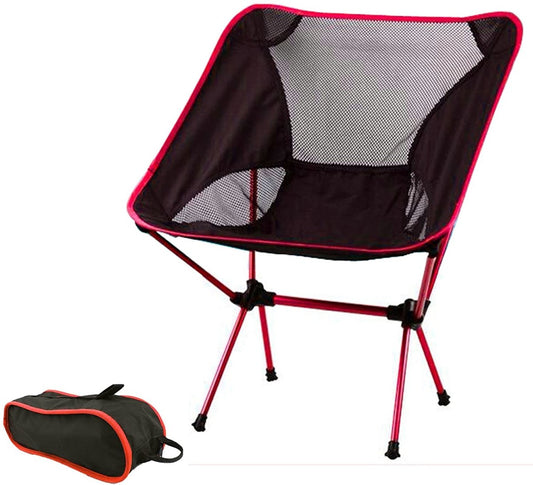 Ultralight Aluminum Alloy Folding Camping Camp Chair Outdoor Hiking Red Sprung Outdoors 