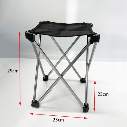 Mini Portable Outdoor Folding Stool Camping Fishing Picnic Chair Seat 80kg Black Sprung Outdoors 