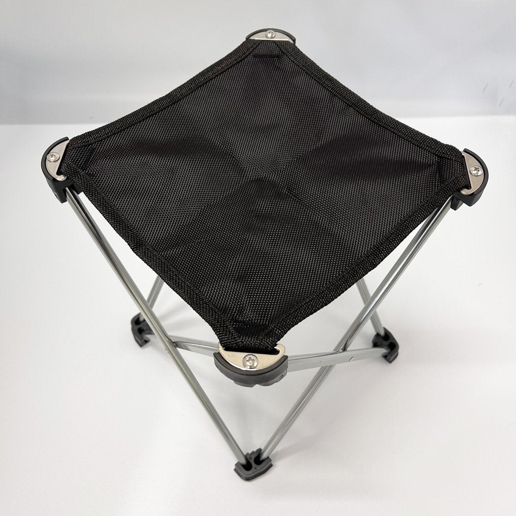 Mini Portable Outdoor Folding Stool Camping Fishing Picnic Chair Seat 80kg Black Sprung Outdoors 