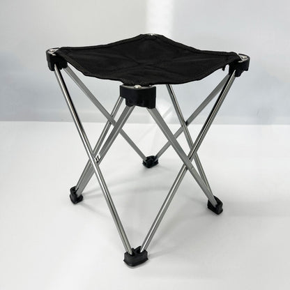 Mini Portable Outdoor Folding Stool Camping Fishing Picnic Chair Seat 80kg Black Sprung Outdoors 