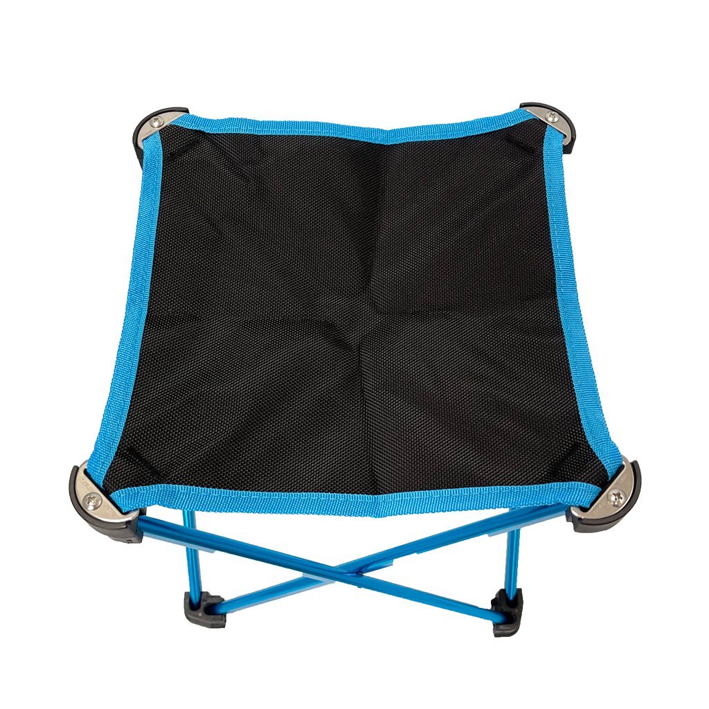 Mini Portable Outdoor Folding Stool Camping Fishing Picnic Chair Seat 80kg Blue Sprung Outdoors 