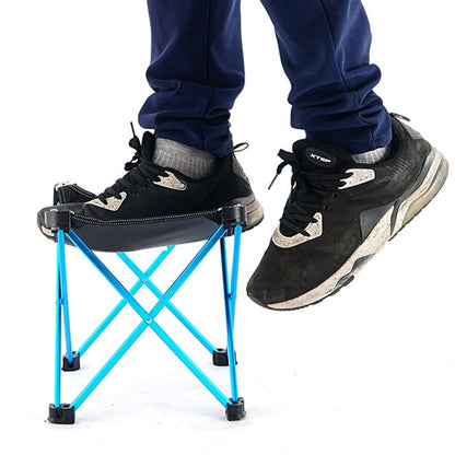 Mini Portable Outdoor Folding Stool Camping Fishing Picnic Chair Seat 80kg Blue Sprung Outdoors 