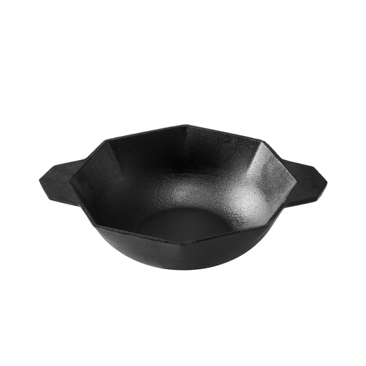 Mommy's Pot 28cm Cast-Iron Traditional Wok Non-Stick Pre-Seasoned Sprung Outdoors 