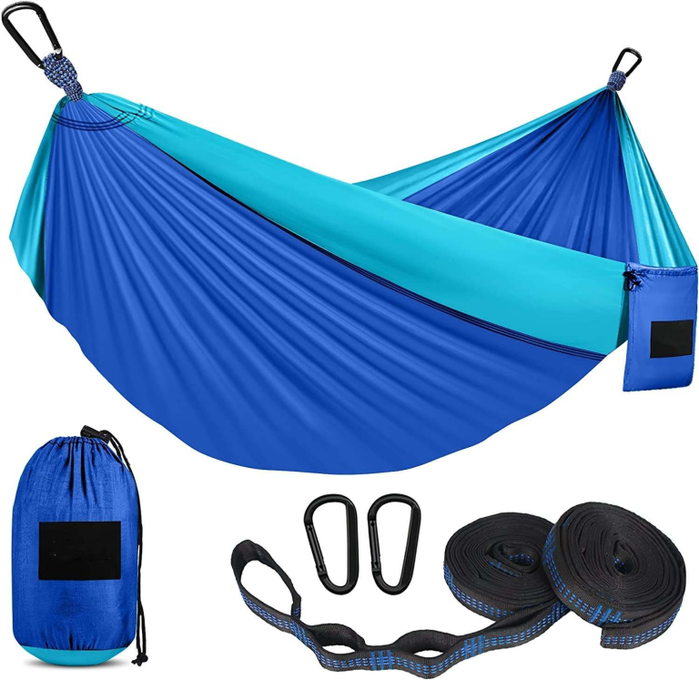 Blue Camping Hammock Sprung Outdoors 