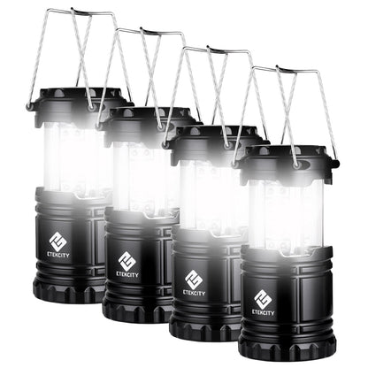 Etekcity Lantern Camping Lantern - 4 Pack - Black - Sprung Outdoors 