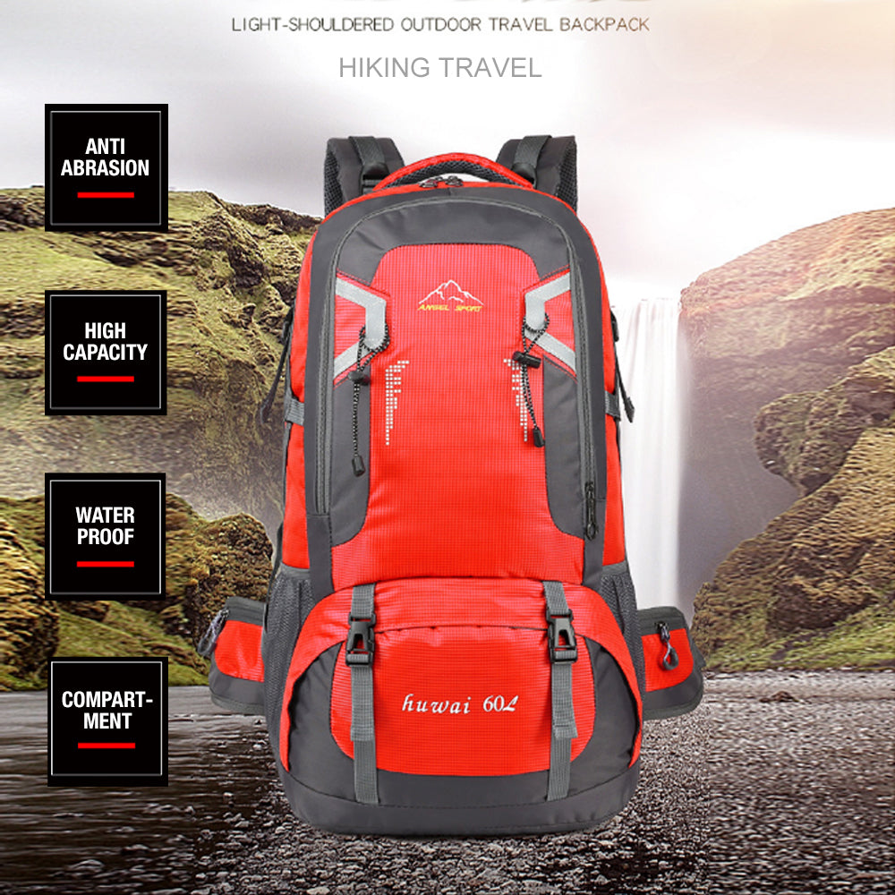 40L Waterproof Outdoor Hiking Backpack Camping Outdoor Trekking Bag(Red) - Sprung Outdoors 