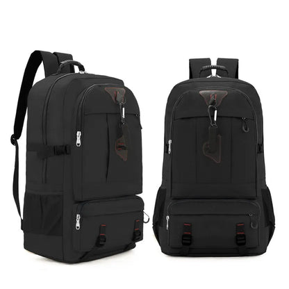 60L Water Resistant Large Capacity Storage Backpack (Black) - Sprung Outdoors 